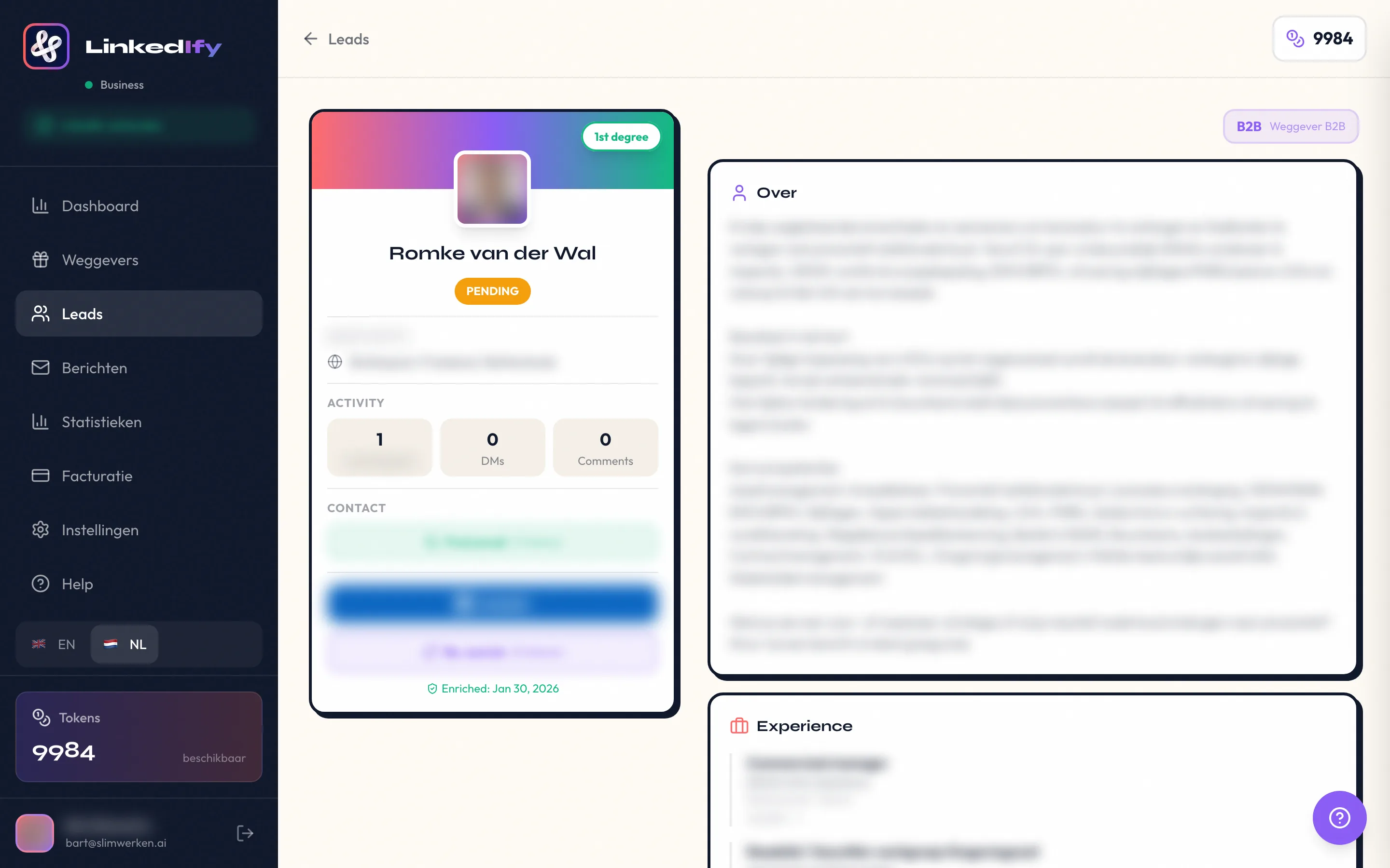 Live Lead Dashboard