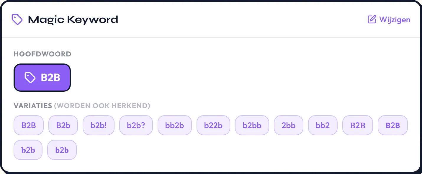 LinkedIfy magic keyword configuration in lead magnet wizard