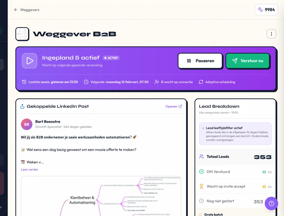 LinkedIfy campaign control