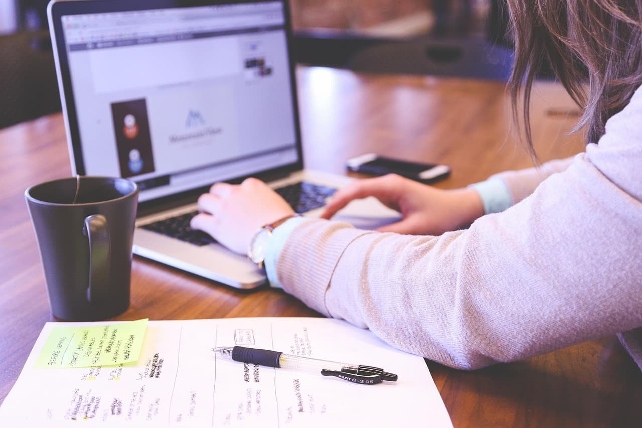 Entrepreneur creating digital content