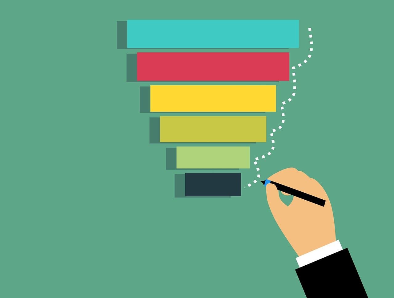 Sales funnel visualization