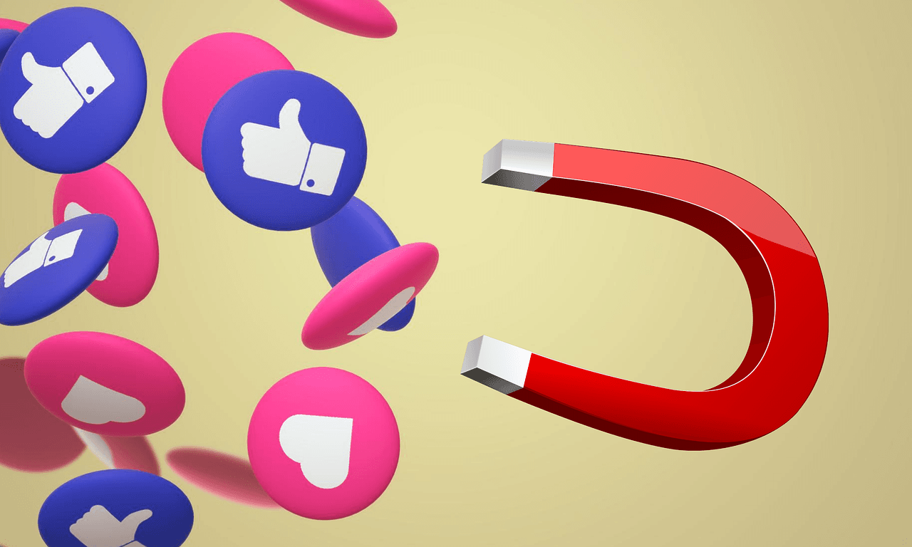 Social media marketing en lead generation concept